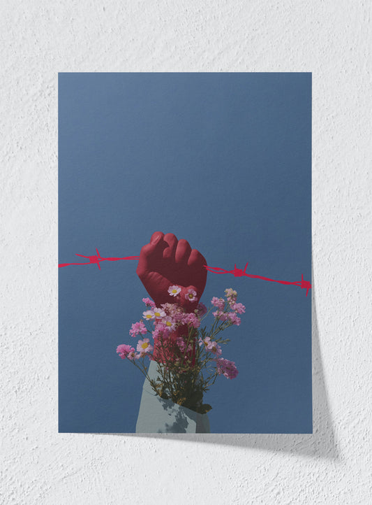 BLOOM AGAINST BARBS - Unframed