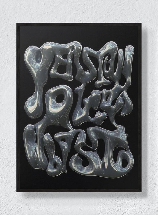 MELTED LANGUAGE - Black Frame