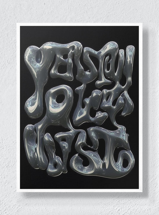 MELTED LANGUAGE - White Frame