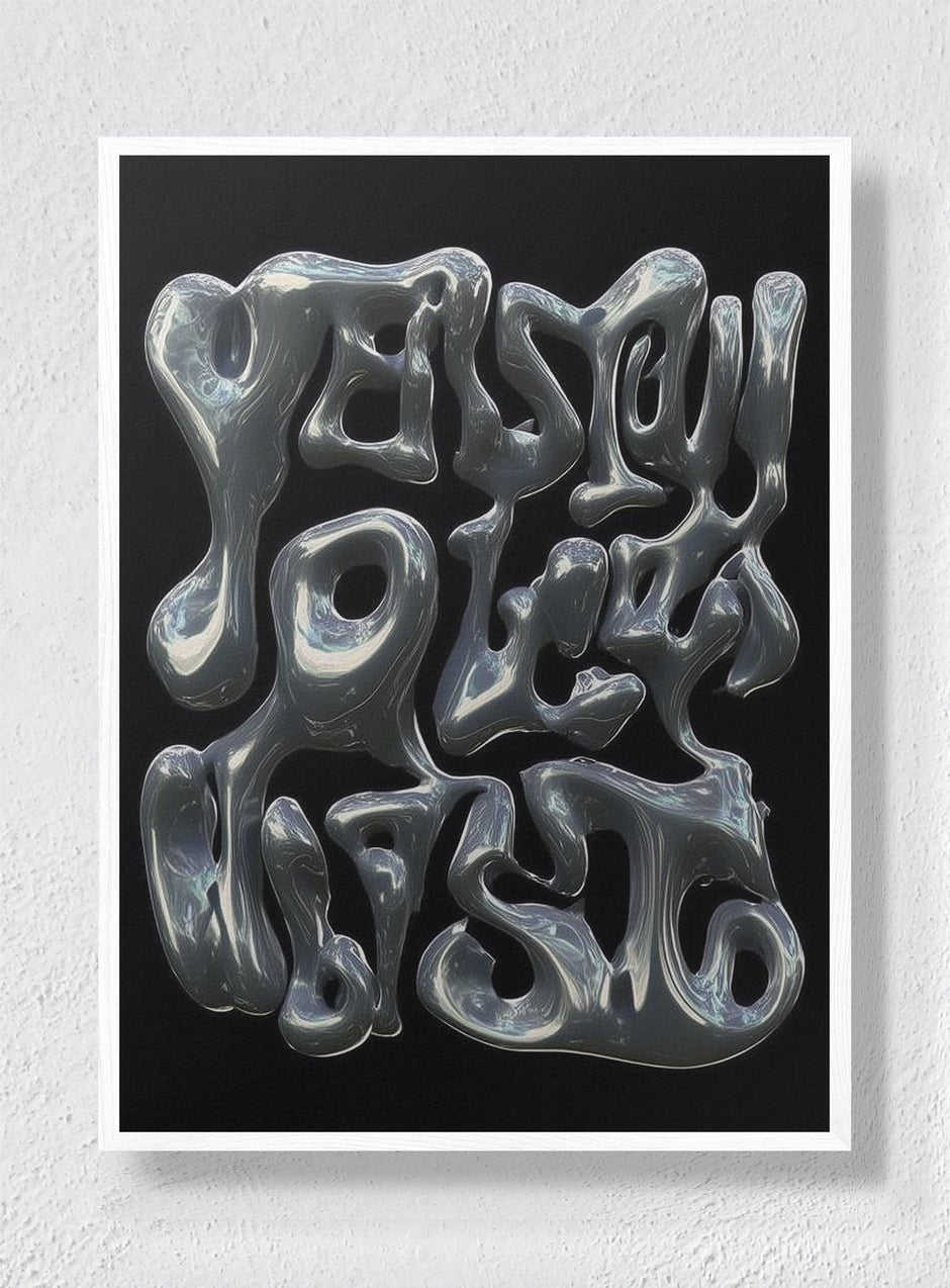 MELTED LANGUAGE - White Frame
