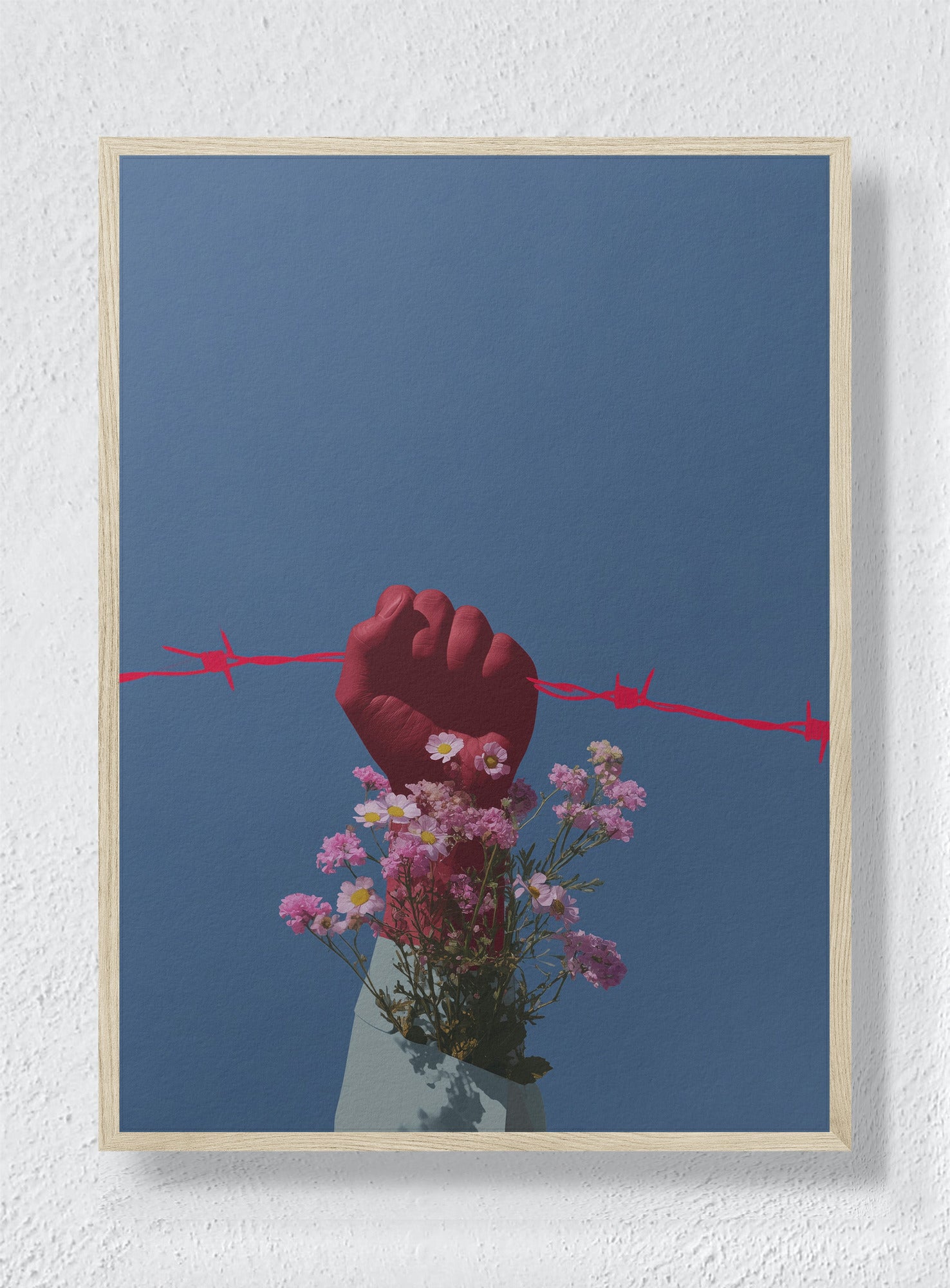 BLOOM AGAINST BARBS - Natural Frame