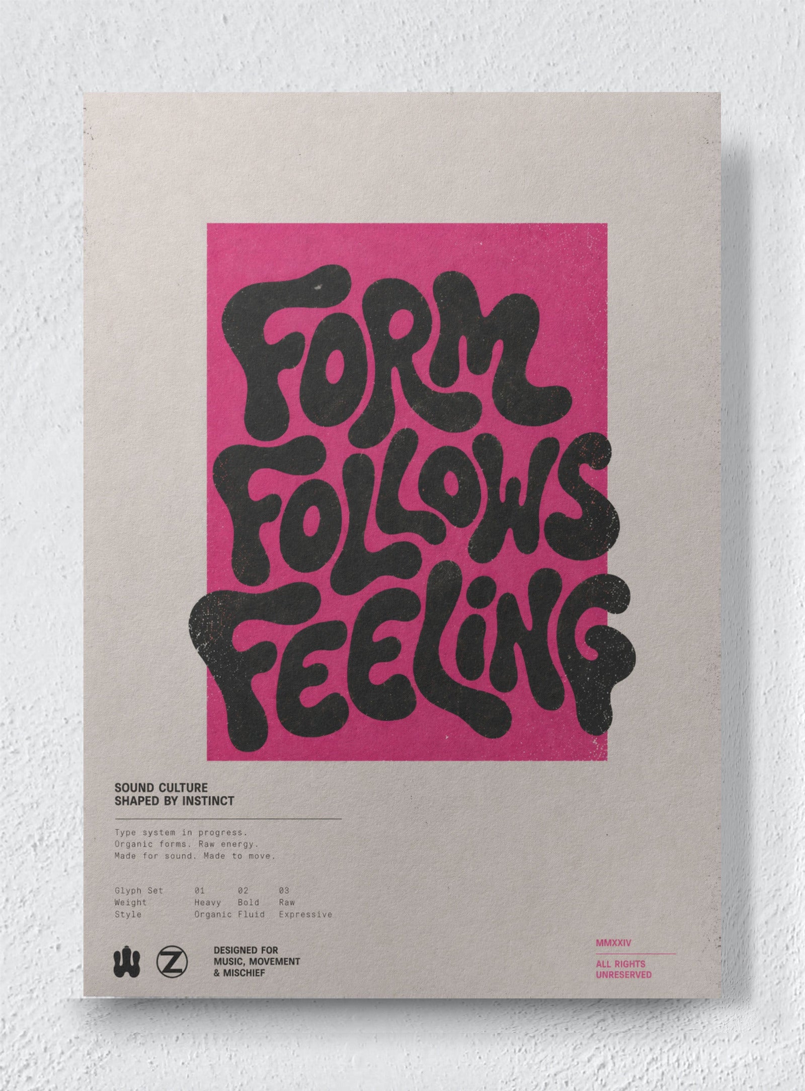 FORM FOLLOWS FEELING - Unframed canvas