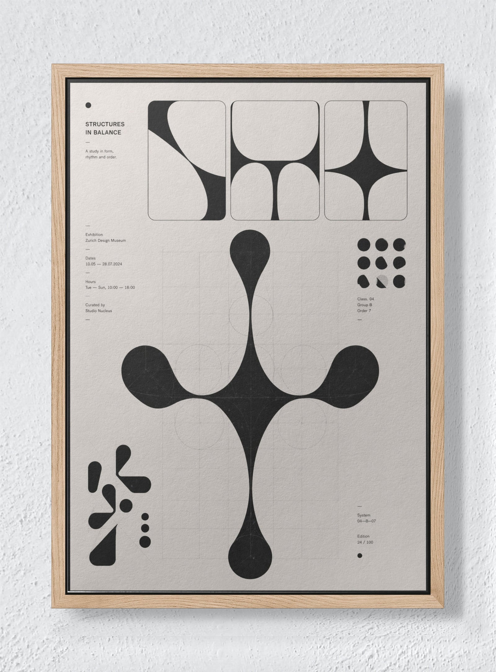 ABSTRACT GEOMETRIC: - Natural frame canvas