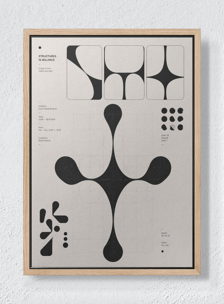 ABSTRACT GEOMETRIC: - Natural frame canvas