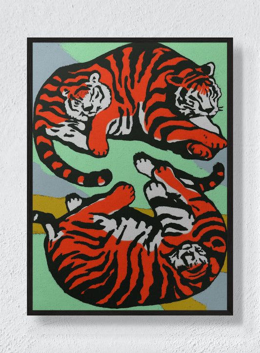 TIGER YIN YANG - Black Frame