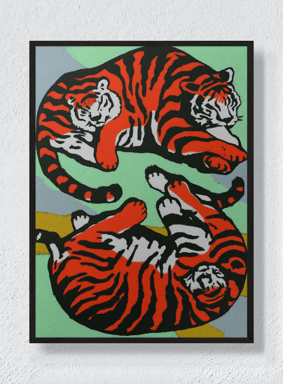 TIGER YIN YANG - Black Frame