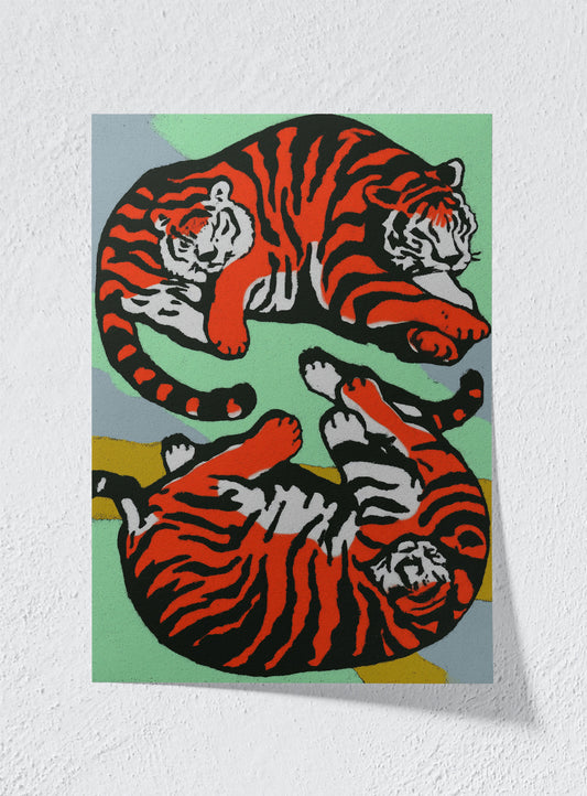 TIGER YIN YANG - Unframed
