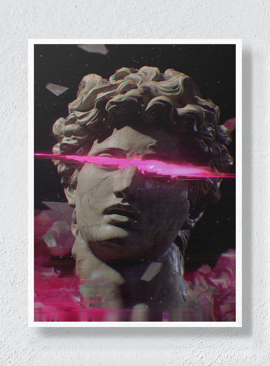 GLITCH RENAISSANCE - White Frame