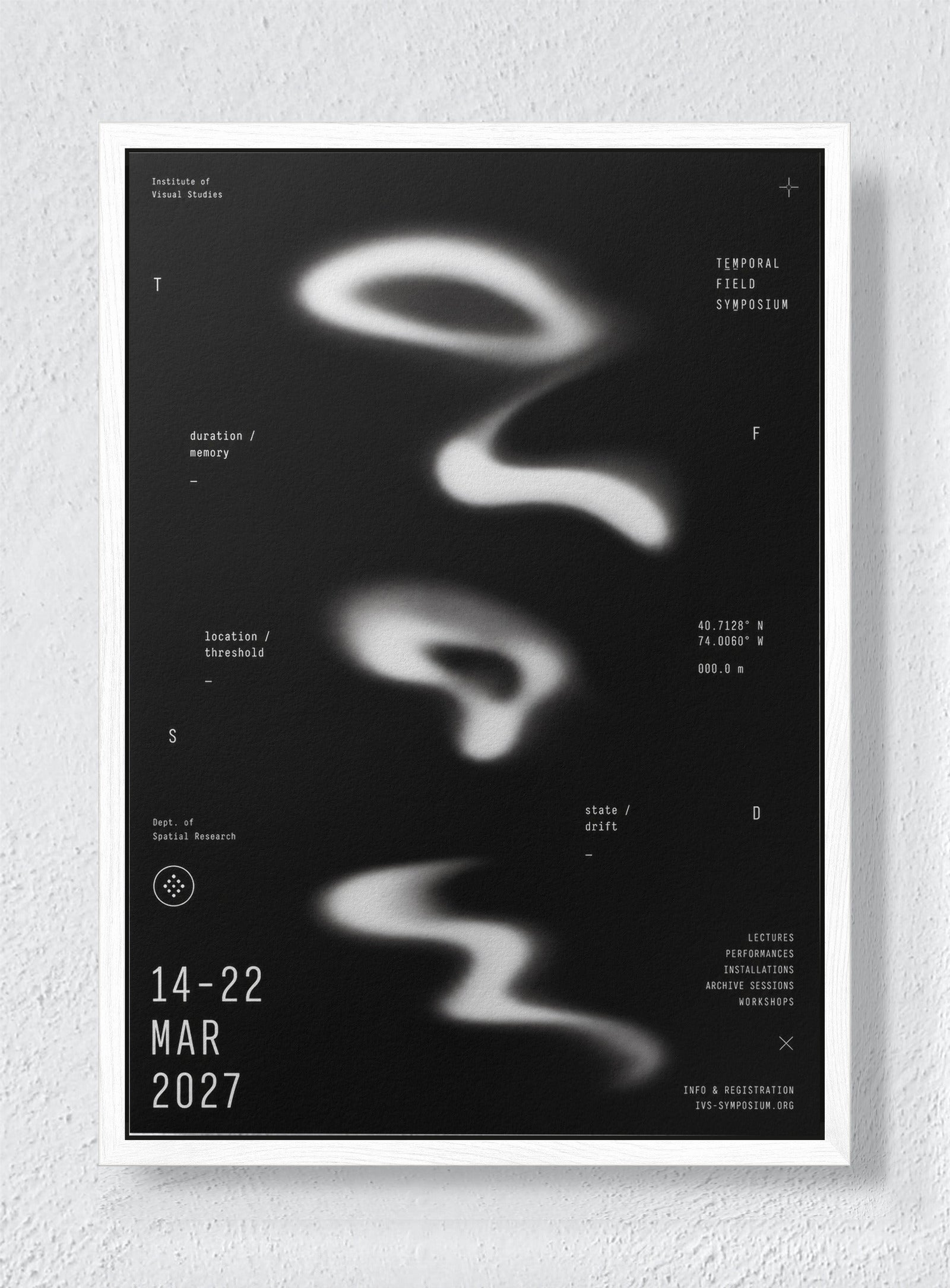 NOCTURNE - White frame canvas