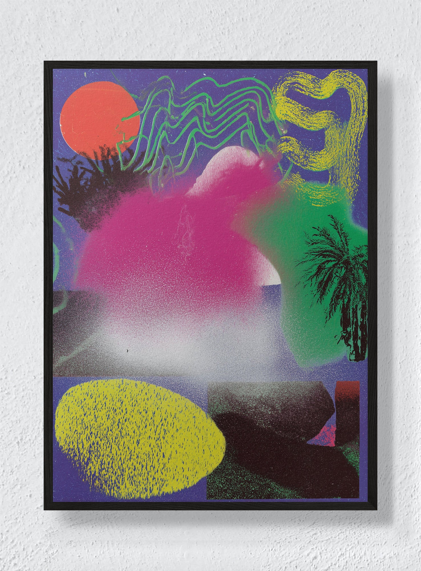 DIGITAL NOISE SCAPE - Black Frame