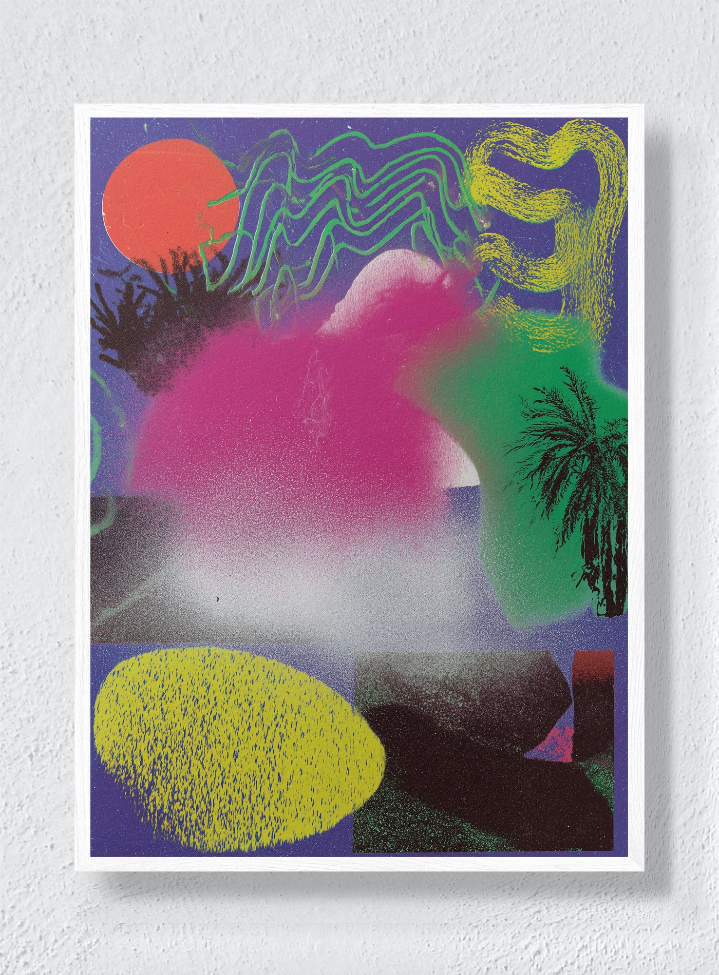 DIGITAL NOISE SCAPE - White Frame