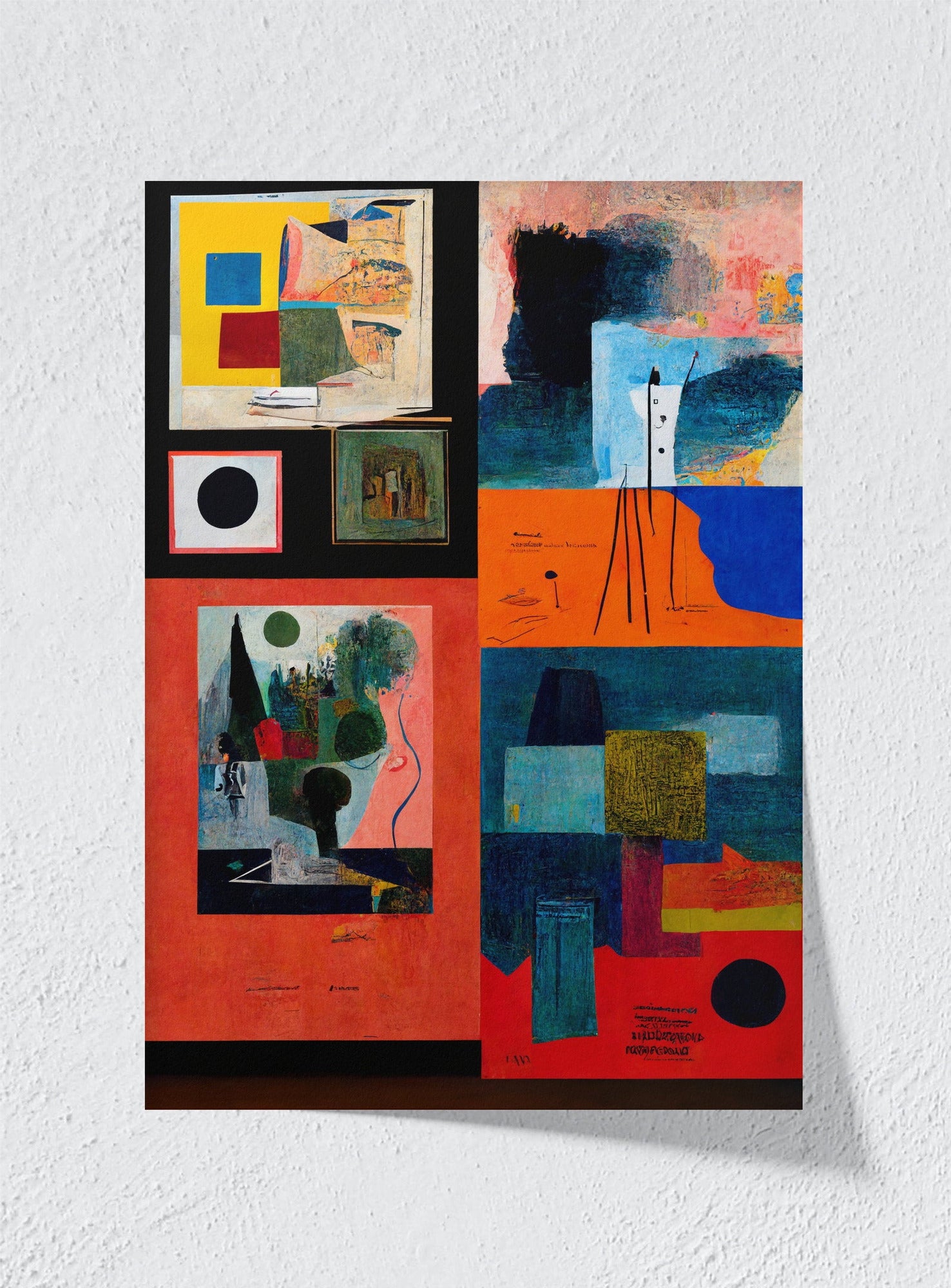 FOUR BLOCKS - Unframed