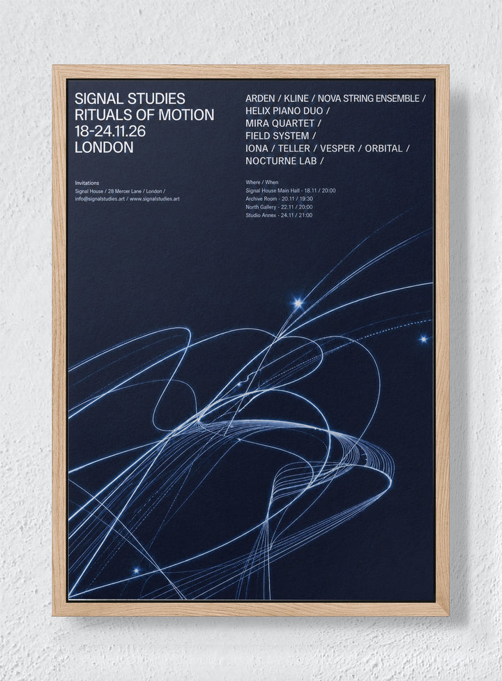 CERULEAN - Natural frame canvas