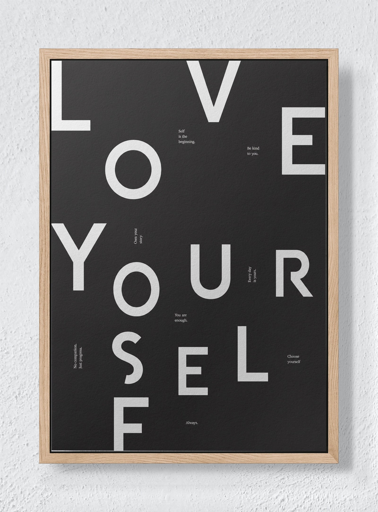 NIGHT LETTER - Natural frame canvas