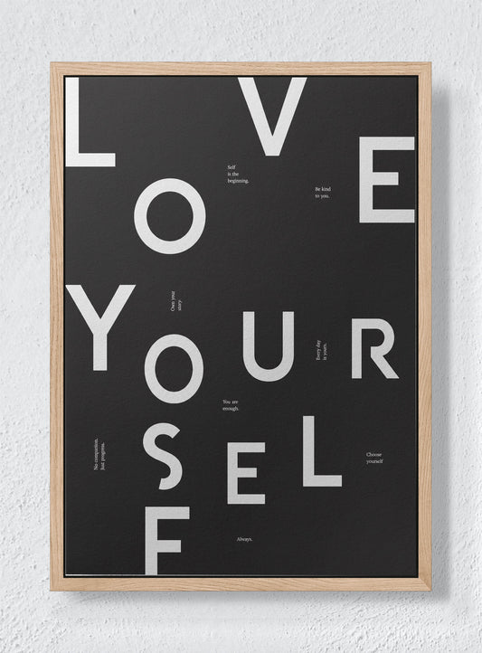 NIGHT LETTER - Natural frame canvas