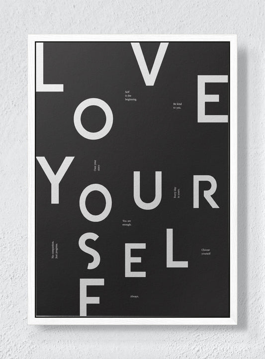 NIGHT LETTER - White frame canvas