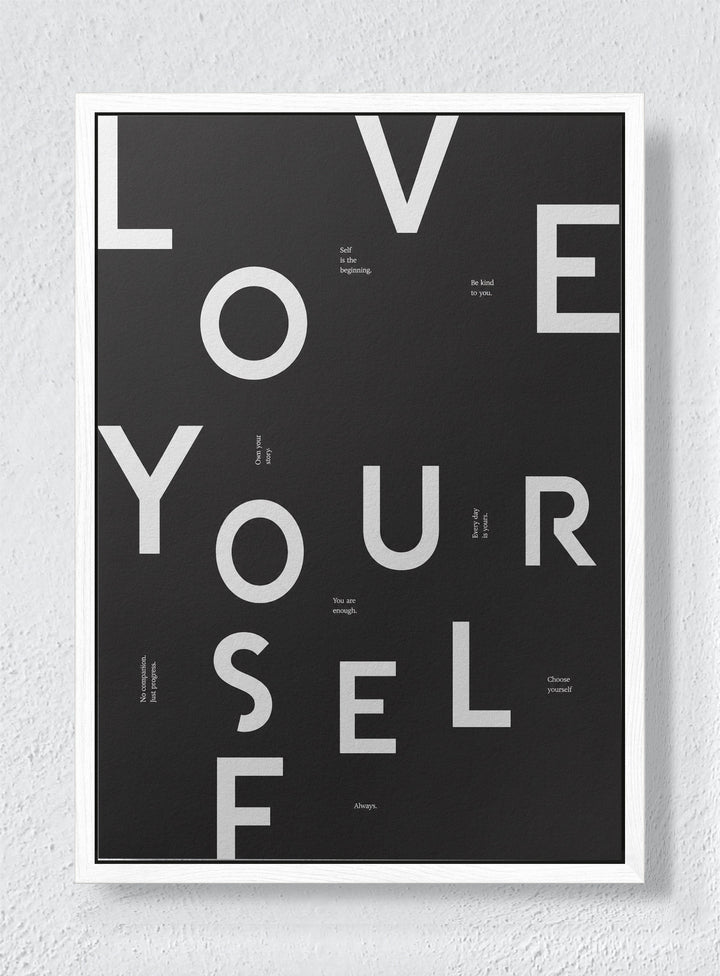 NIGHT LETTER - White frame canvas