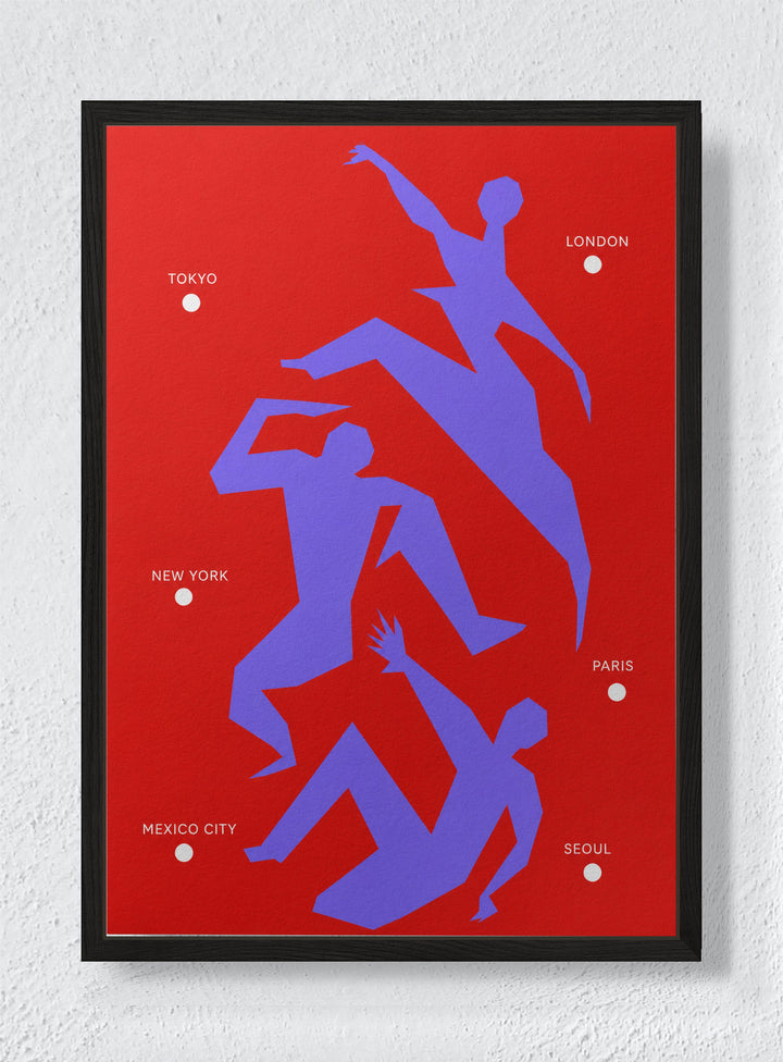 FLESH & FIRE - Black frame canvas