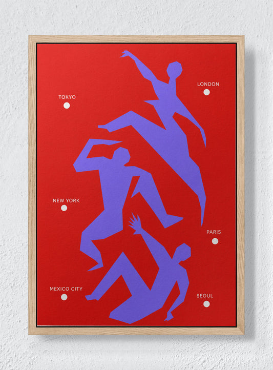 FLESH & FIRE - Natural frame canvas