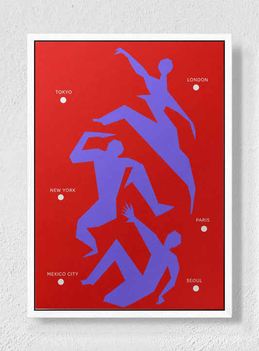 FLESH & FIRE - White frame canvas