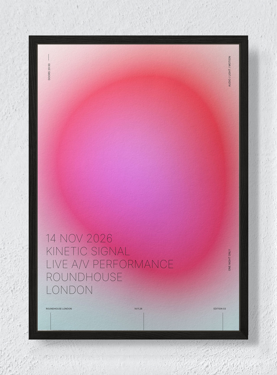 KINETIC SIGNAL - Black frame canvas