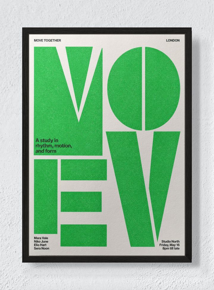 MOVE - Black frame canvas