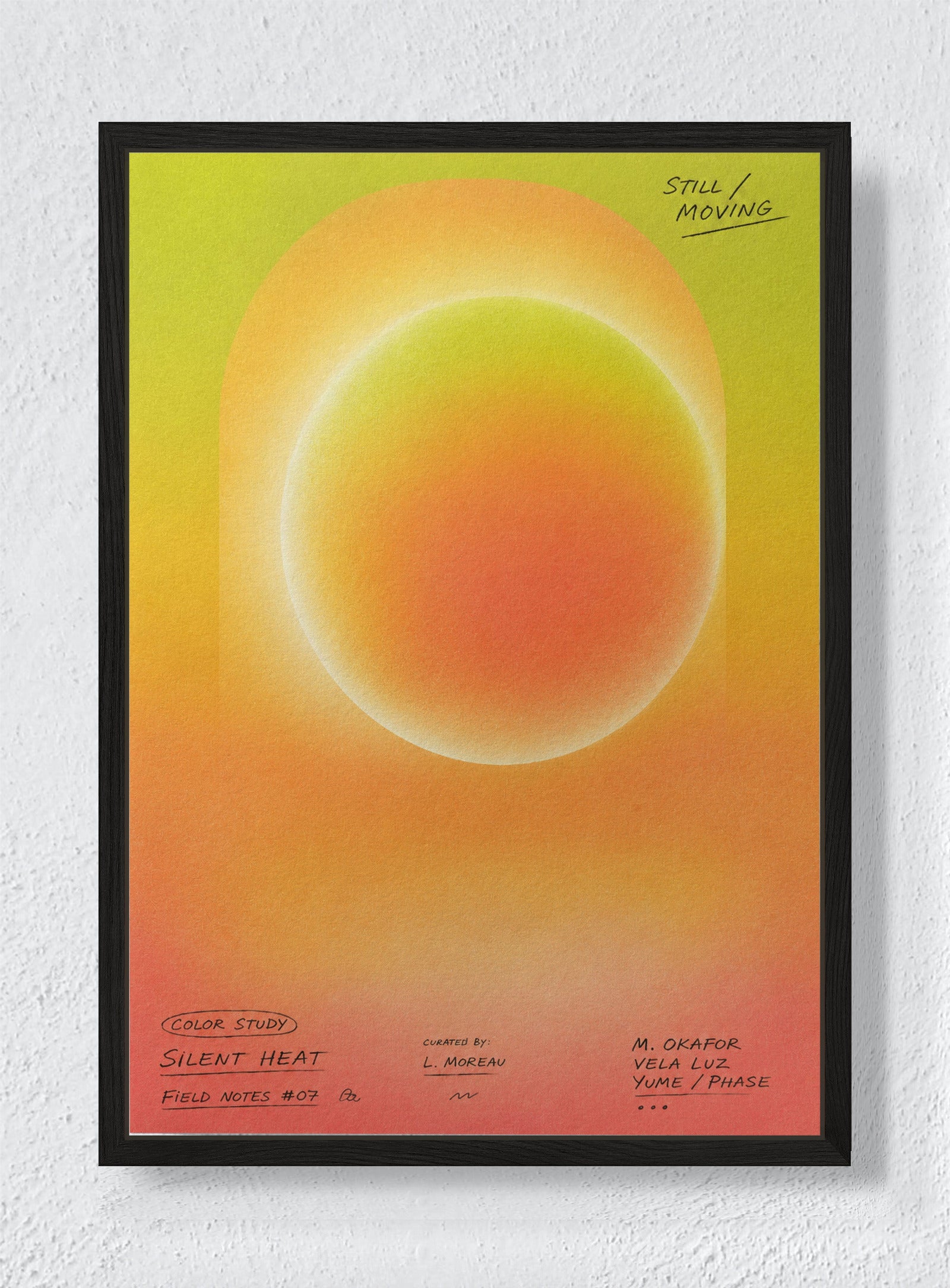 APRICOT HOUR - Black frame canvas