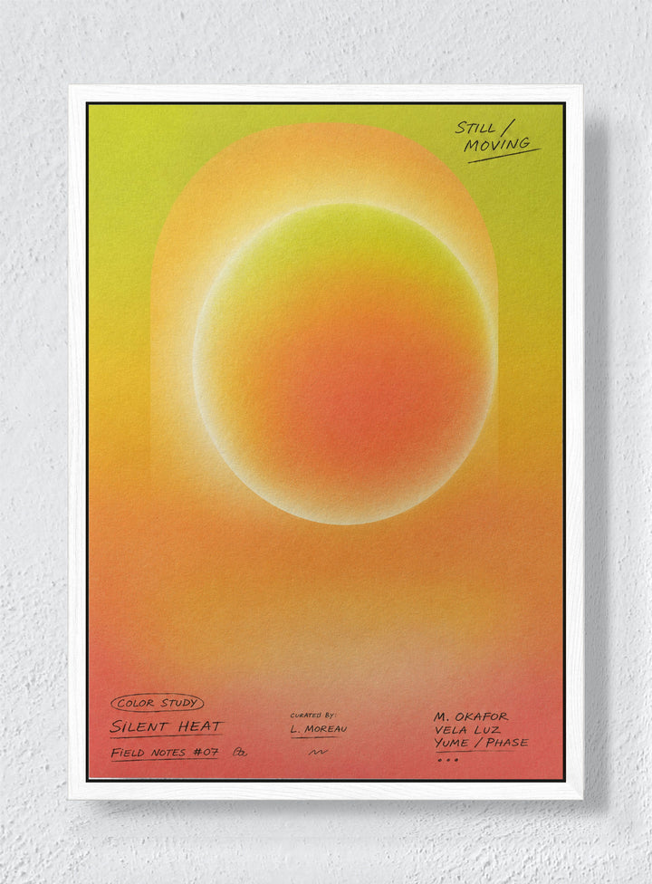 APRICOT HOUR - White frame canvas