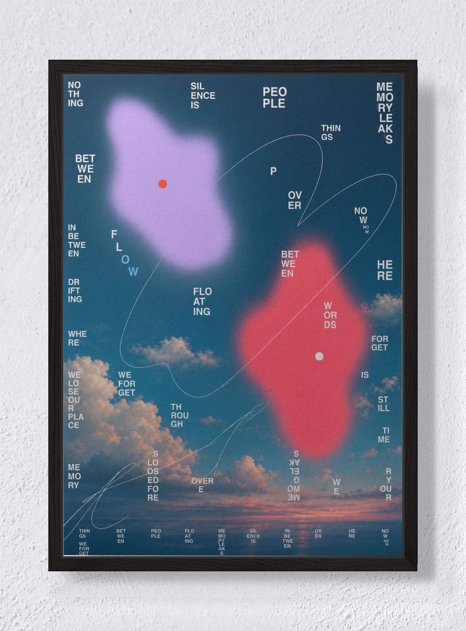CLOUD DATA - Black frame canvas