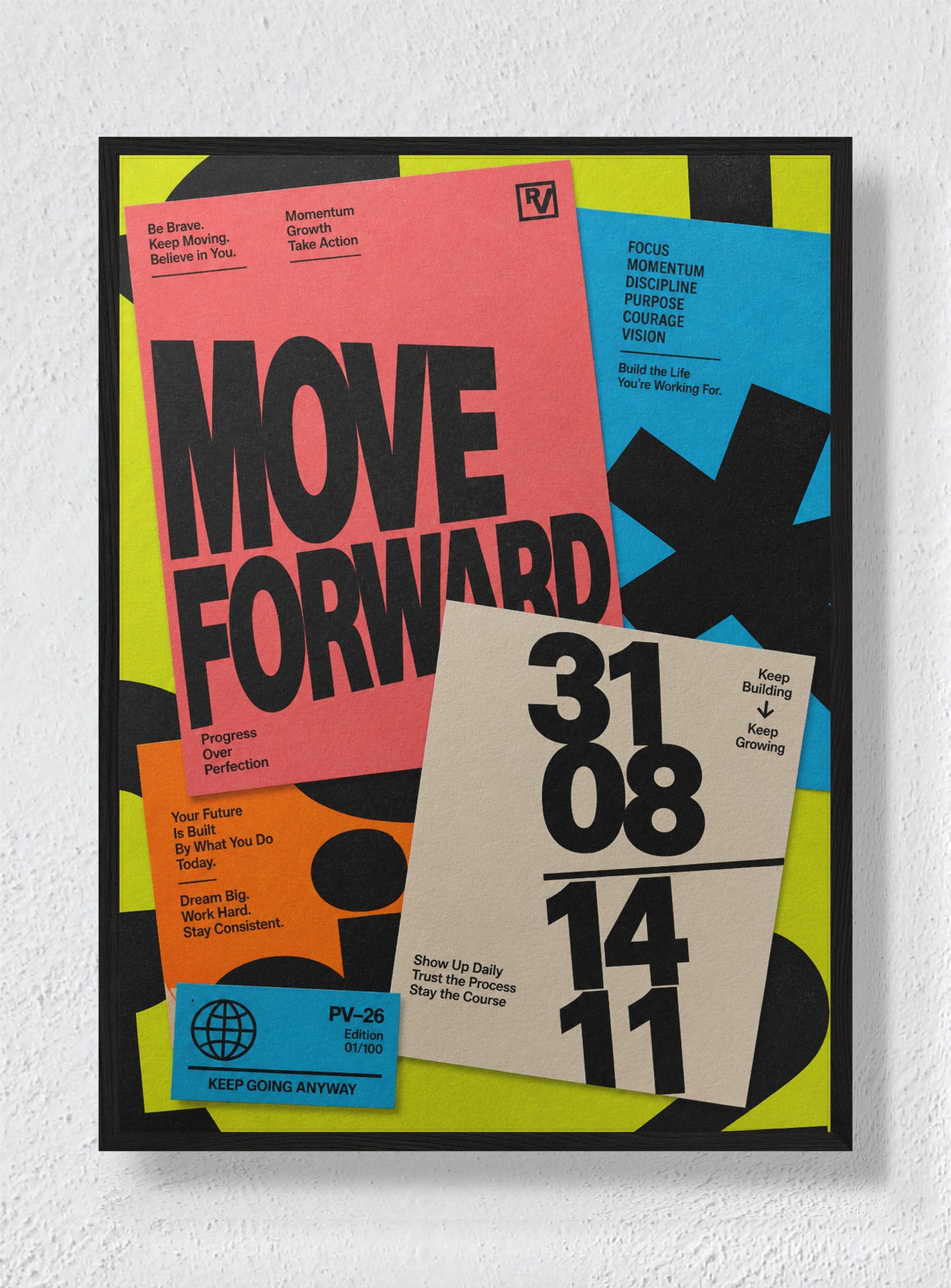 MOVE FORWARD - Black Frame