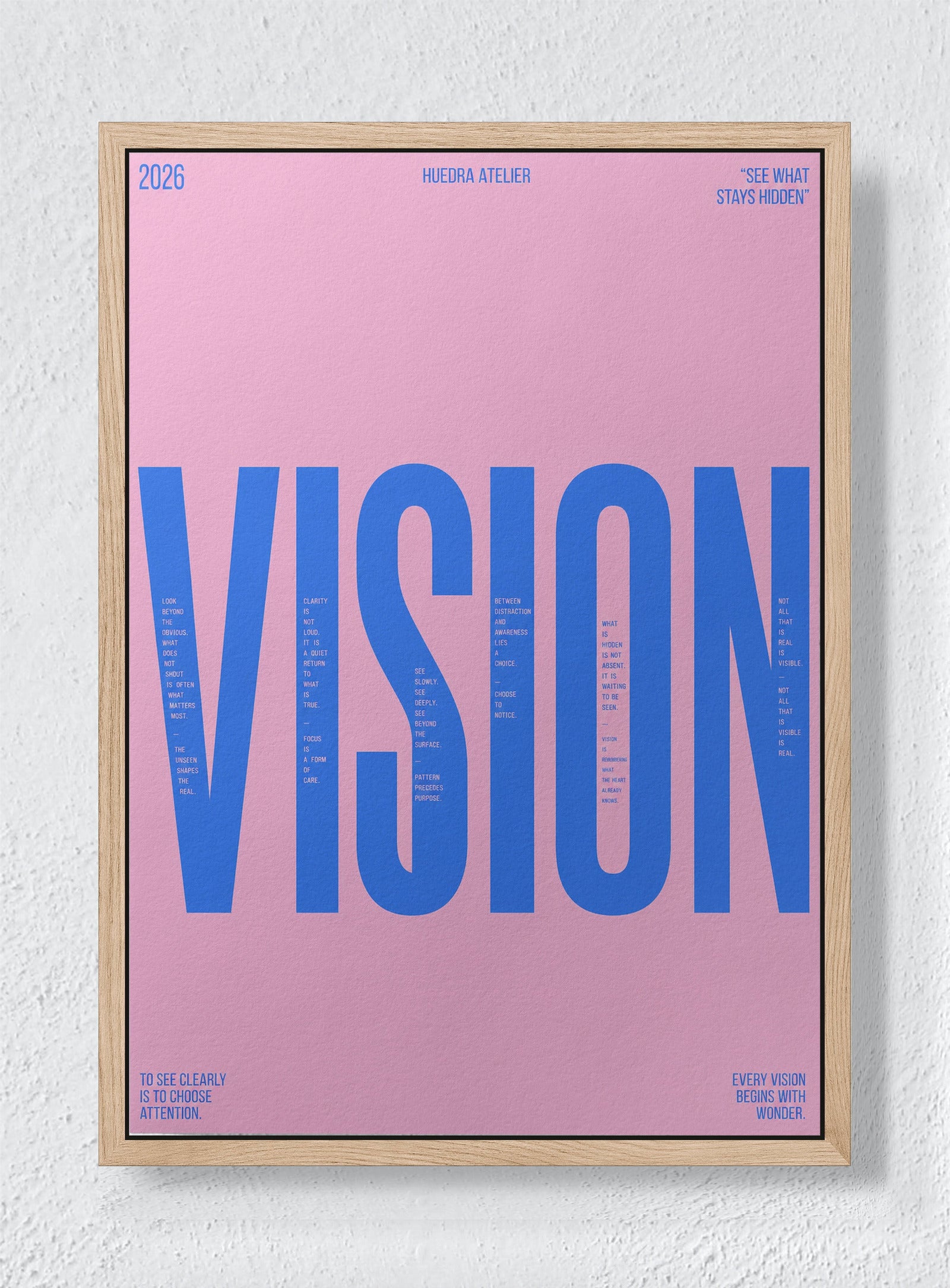 FLUSH - Natural frame canvas