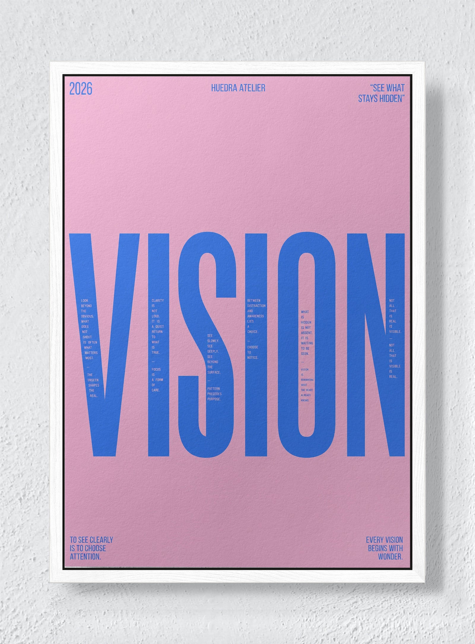 FLUSH - White frame canvas
