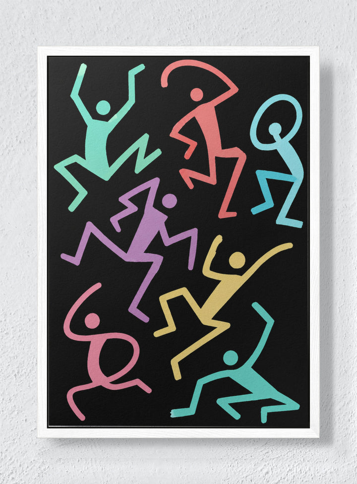 DANCE LANGUAGE - White frame canvas