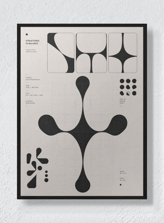 ABSTRACT GEOMETRIC: - Black Frame