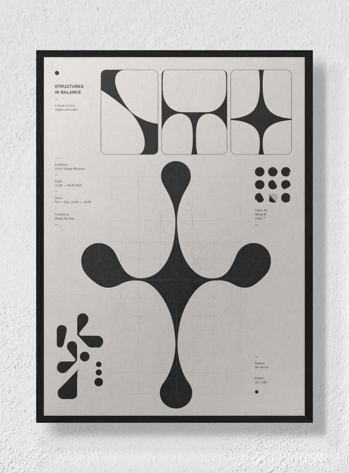 ABSTRACT GEOMETRIC: - Black Frame