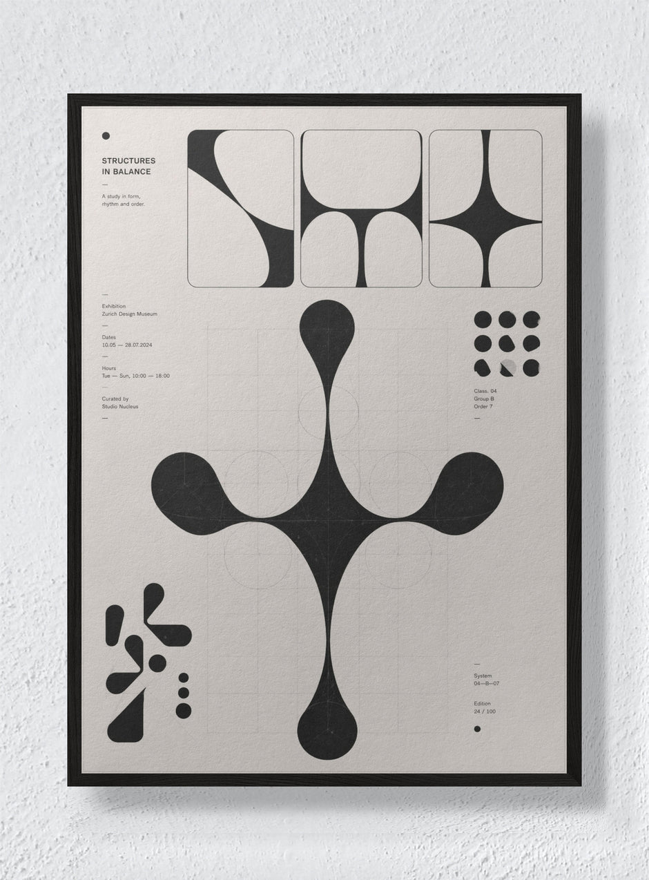 ABSTRACT GEOMETRIC: - Black Frame