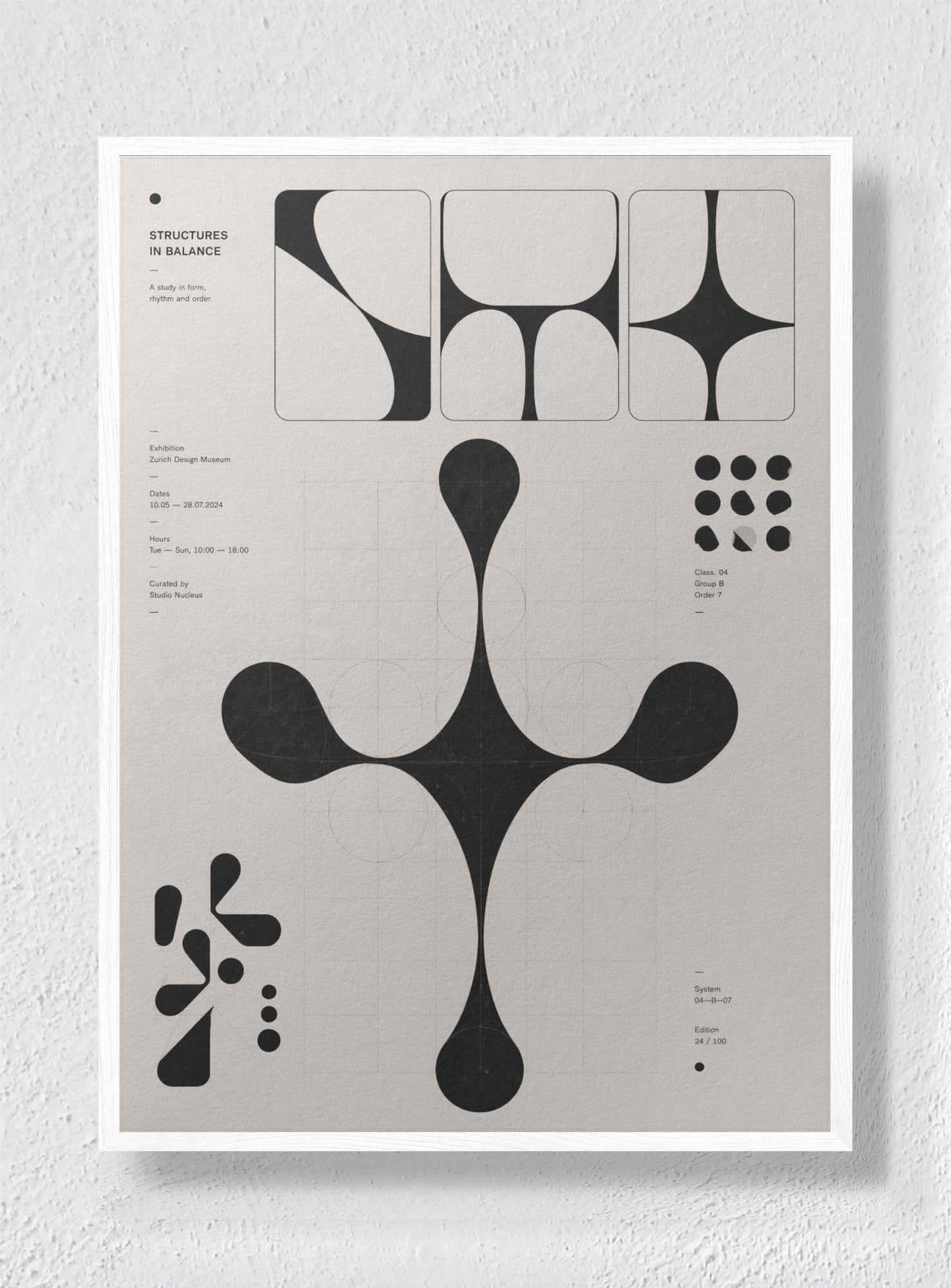 ABSTRACT GEOMETRIC: - White Frame