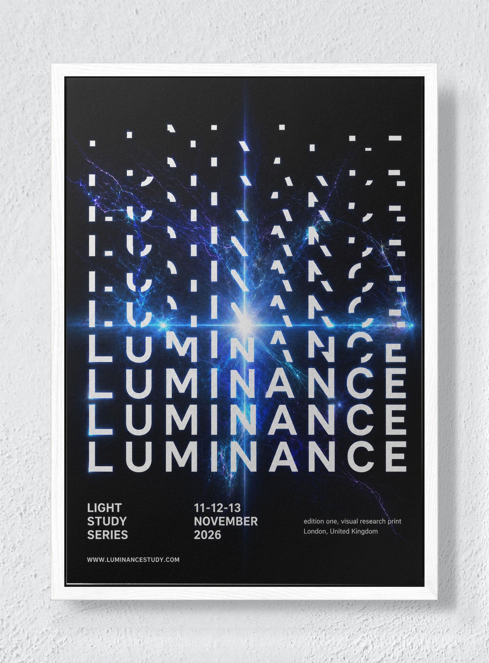 LUMINANCE - White frame canvas