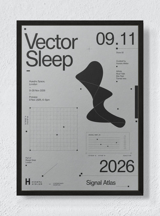 SIGNAL ATLAS 2026 - Black frame canvas