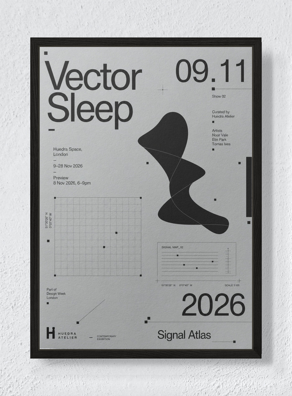 SIGNAL ATLAS 2026 - Black frame canvas