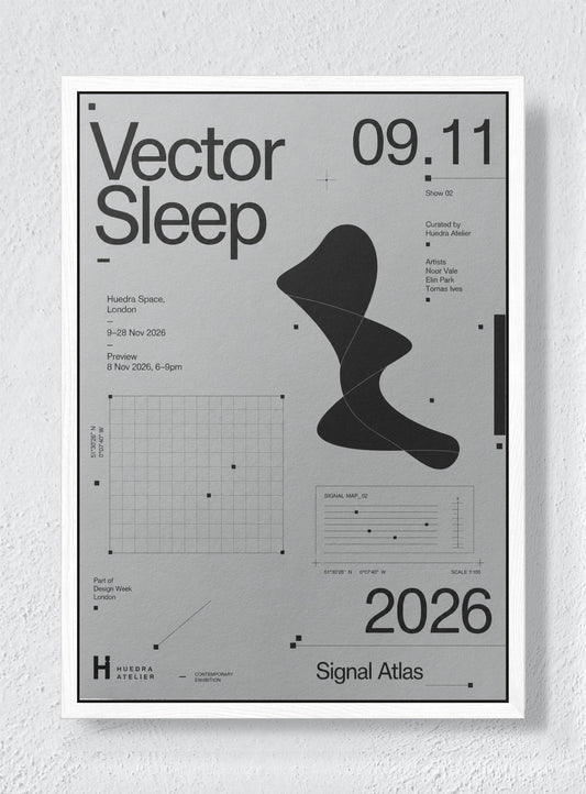 SIGNAL ATLAS 2026 - White frame canvas