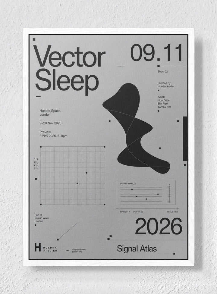 SIGNAL ATLAS 2026 - White frame canvas
