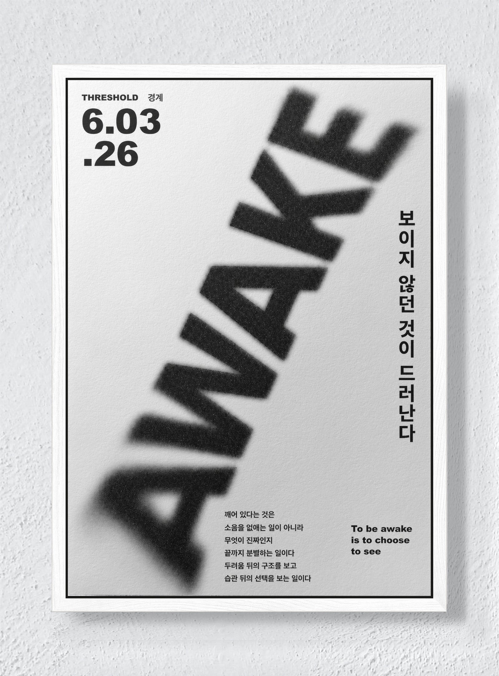 WHITE NOISE - White frame canvas