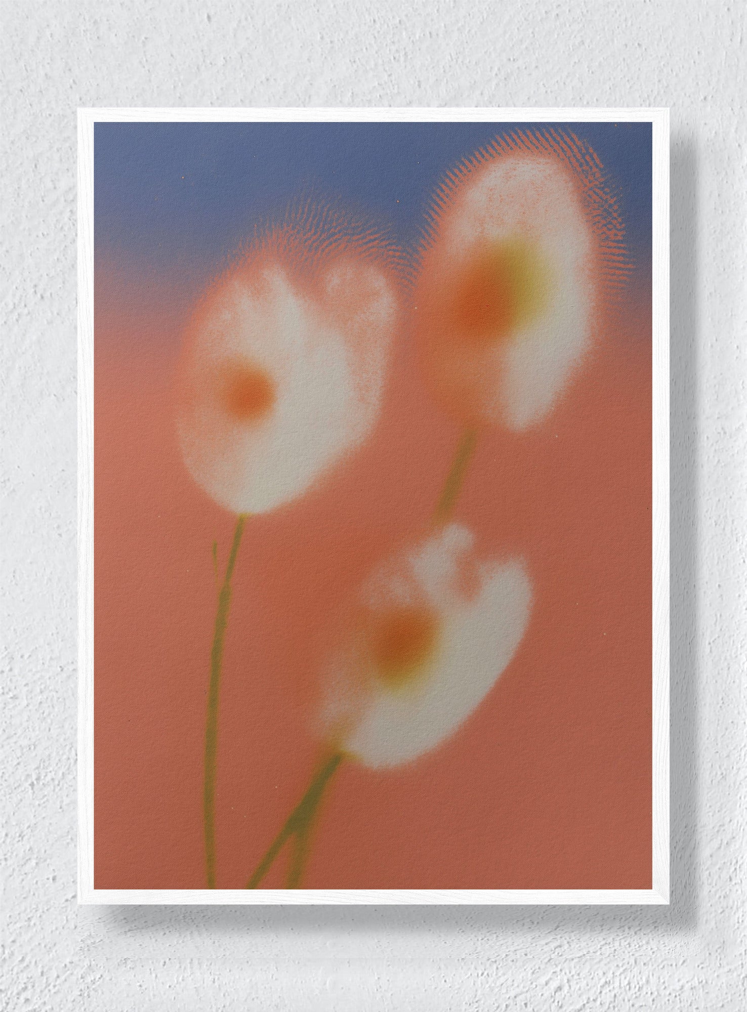 PEACH HAZE - White Frame
