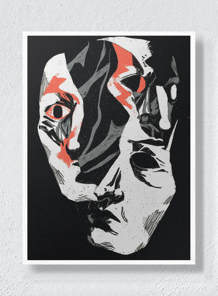 FRACTURED IDENTITY - White Frame