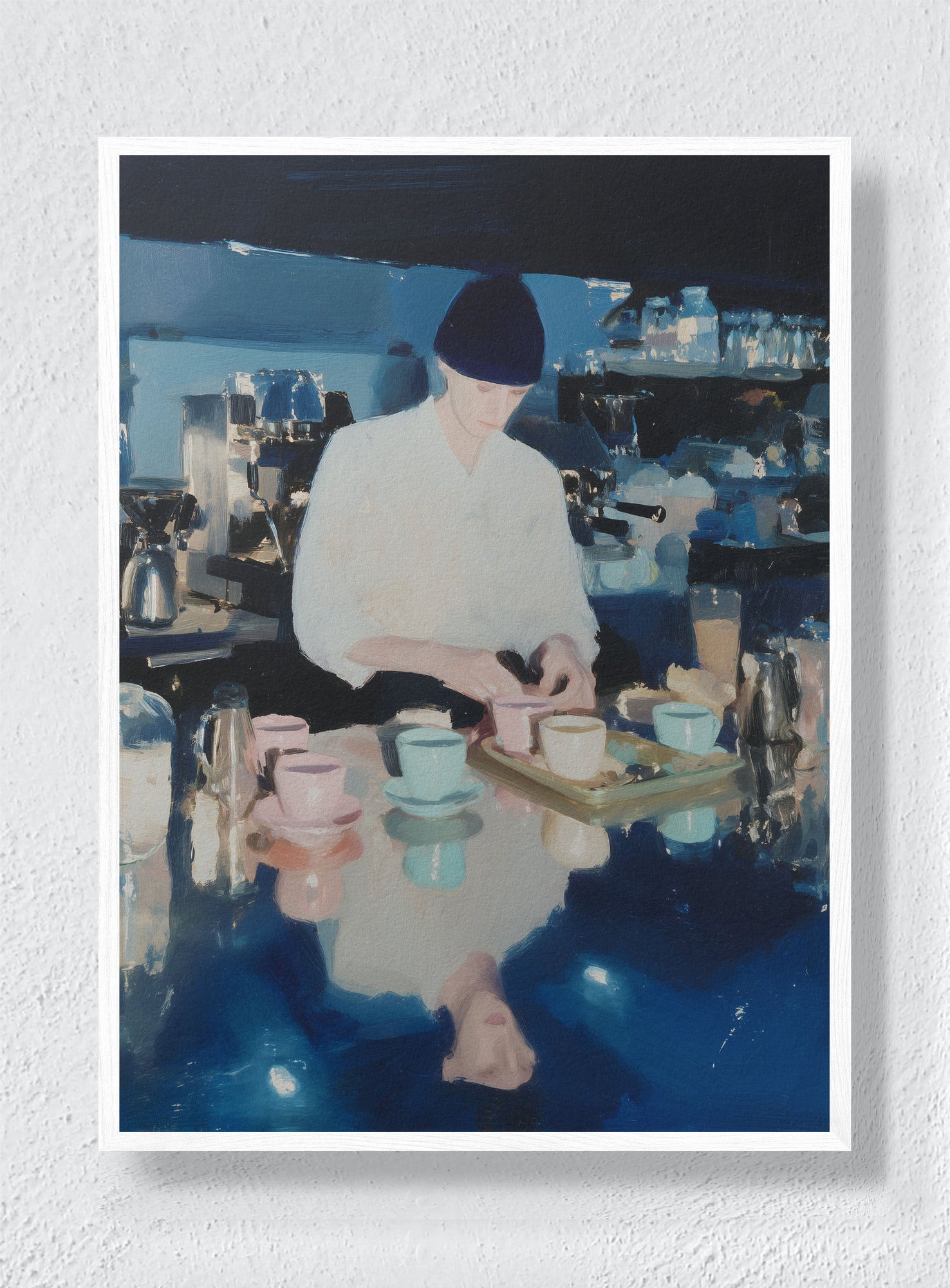THE MORNING SHIFT - White Frame