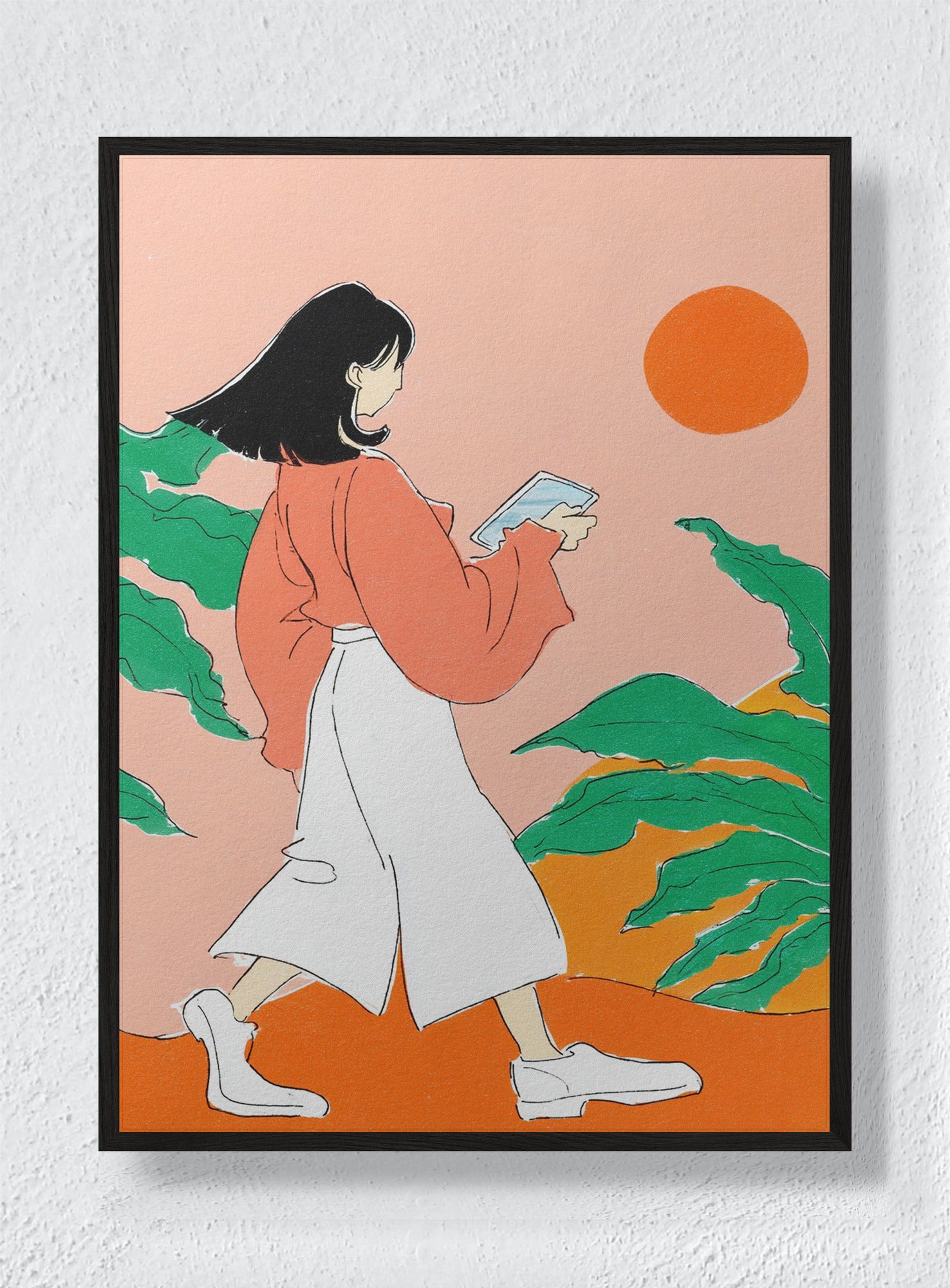 THE WALKING READER - Black Frame