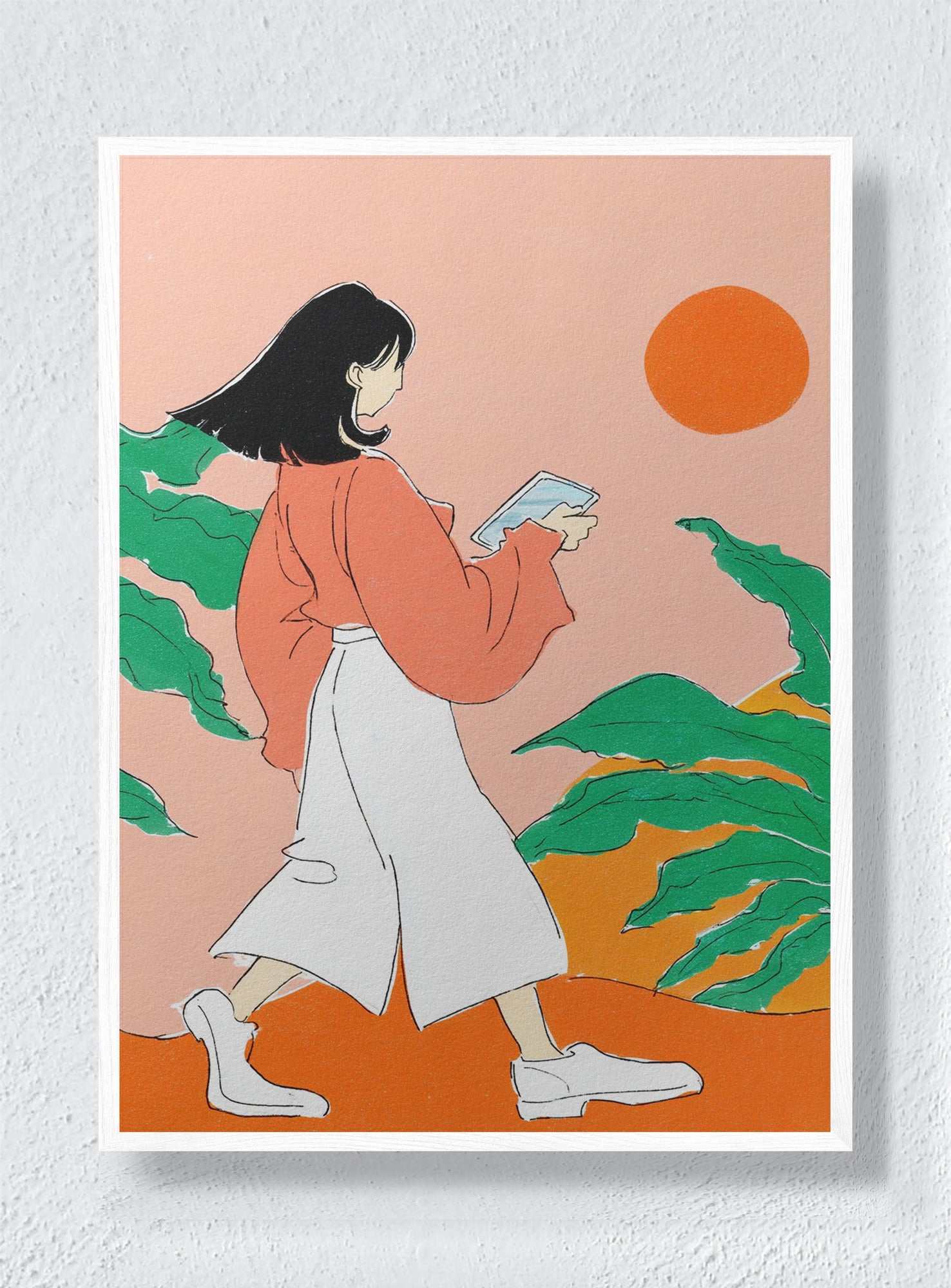THE WALKING READER - White Frame