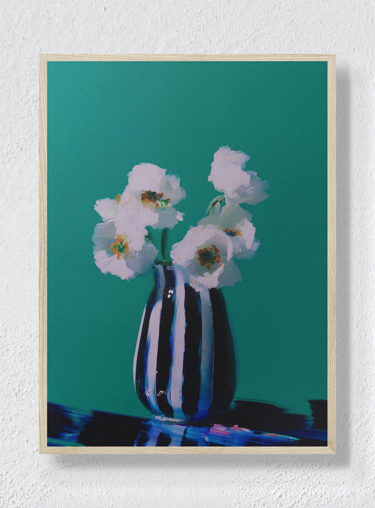 STRIPED SERENITY - Natural Frame