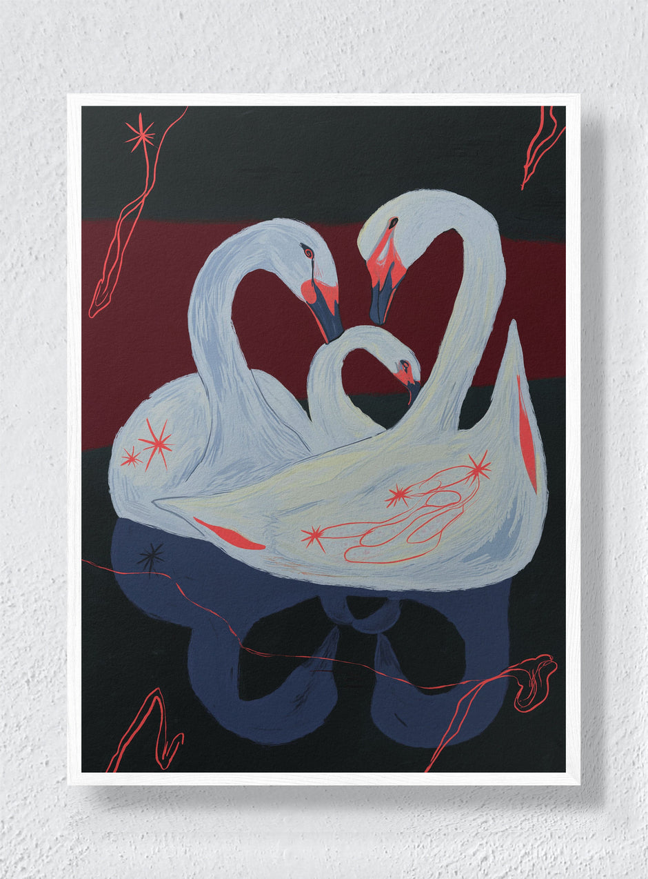 CELESTIAL EMBRACE - White Frame